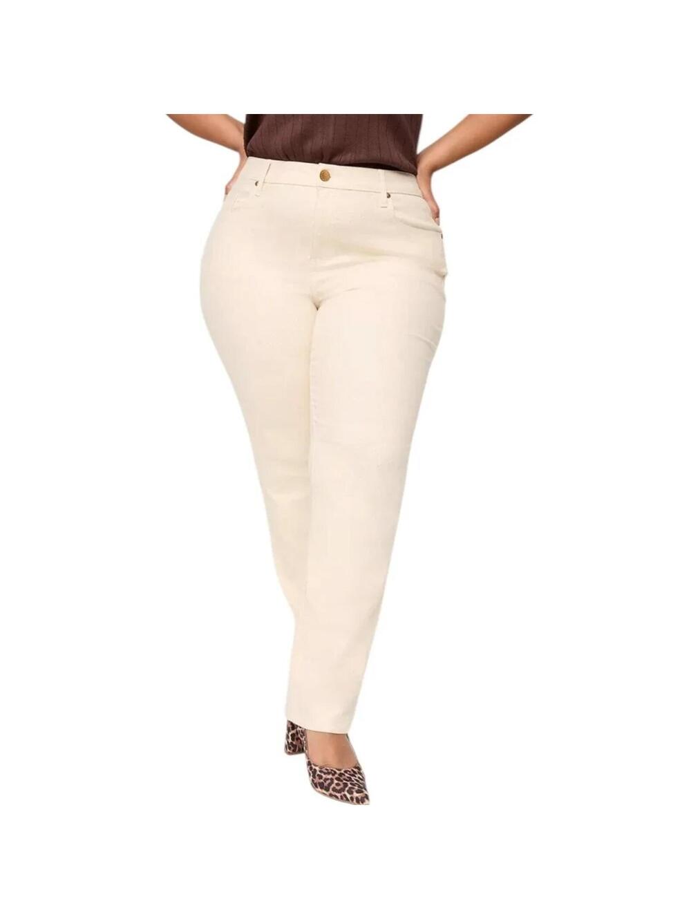 NWT Lane Bryant 16L Shimmer Gold Ivory Pants Glam Whimsigoth Holiday Luxury 16 L